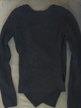 lululemon athletica Black Ribbed Reversible Sweater